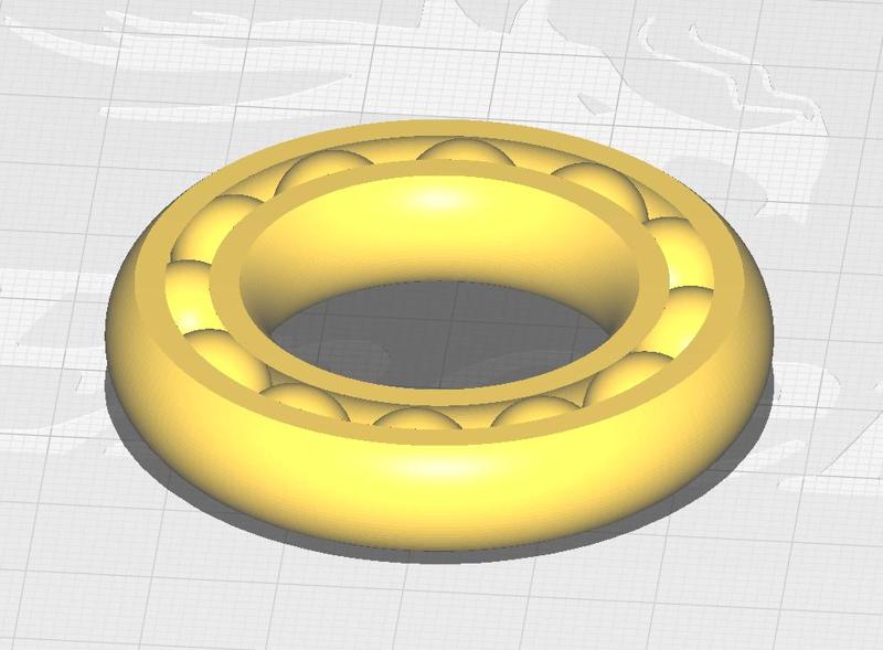 Bearing fidget spinner - smooth toroidal shell