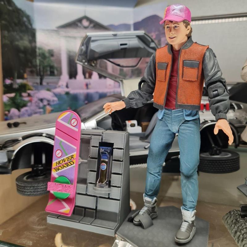 NECA ultimate Marty Mcfly accessories display