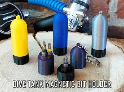 Dive Tank Keychain & Magnetic 1/4" Bitholder