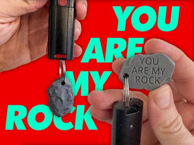 You Are My Rock Keychain
