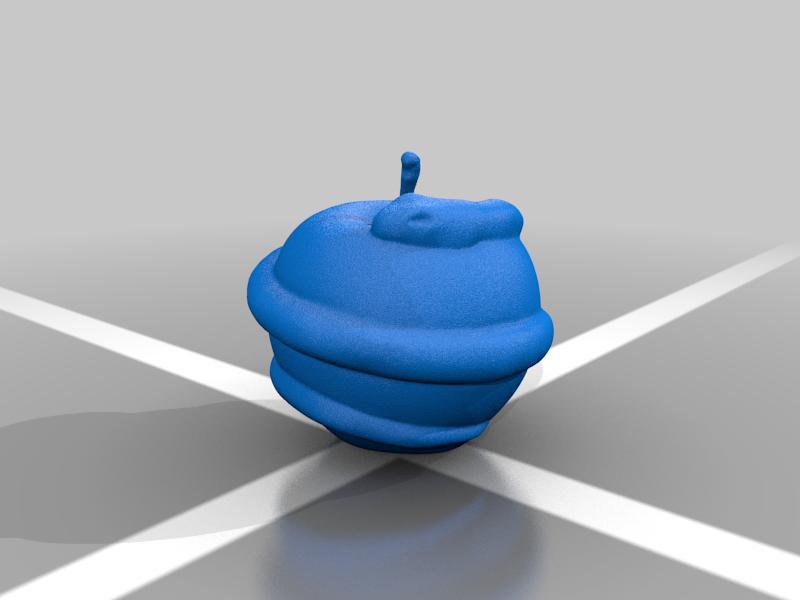 Good Omens apple with a snake