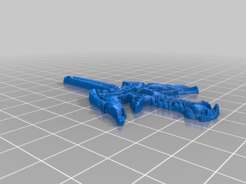 esp angel sword guitar keychain