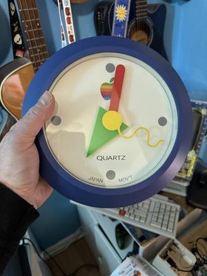 Apple Wall Clock 80's Style