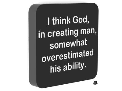 QUOTE Lightbox: Creating man
