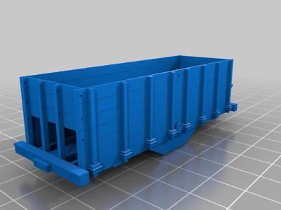 Narrow gauge wood hopper car