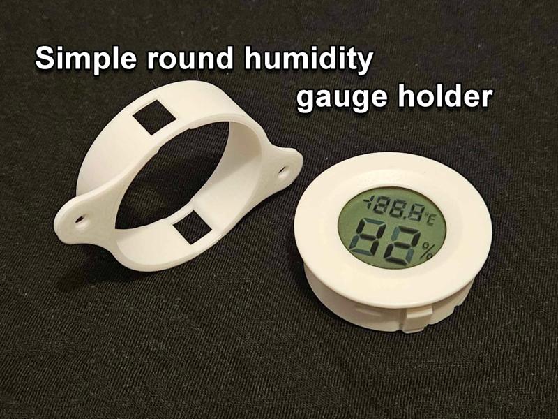 Simple round humidity gauge holder