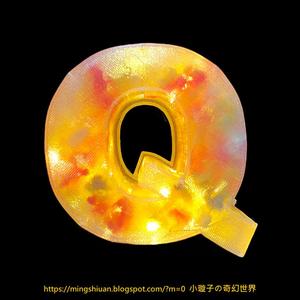 Letter Q Scrap storage box / Letter light box