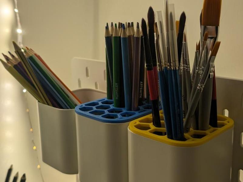 Hex lid for IKEA 203.207.98 skadis bins