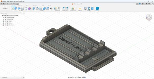 Kitchen Utensil Holder V3 (Last Utensil Holder)