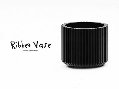 Ribbed Vase
