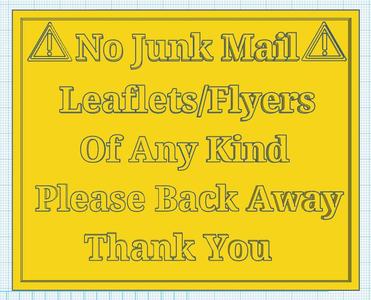 No Junk Mail Sign.