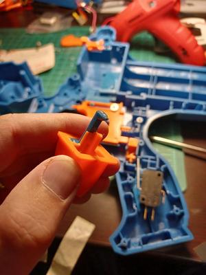 Nerf Nemesis rev trigger extender/adapter