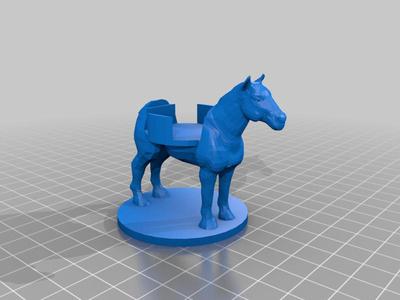 Horse Mount for 28mm Miniature Remix