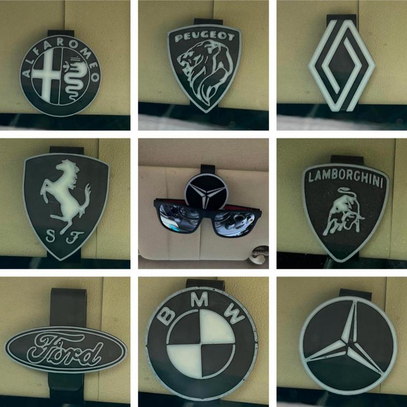 Car Glasses Logo clip / Clip porte lunette logo 