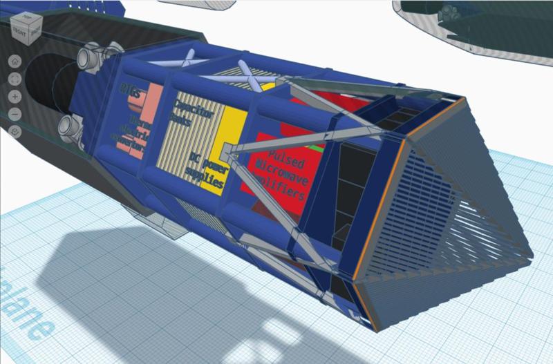 Satellite concept: stealth high power microwave
