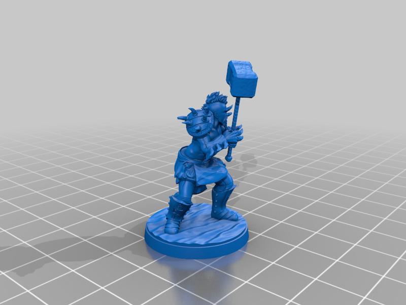 26mm Based Human Warrior / Barbarian