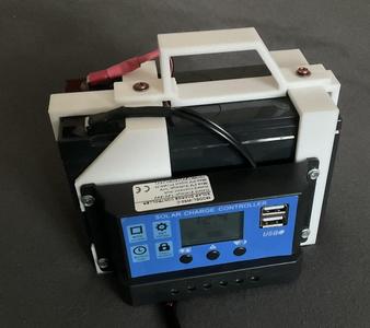 UPS battery holder with PWM solar controller