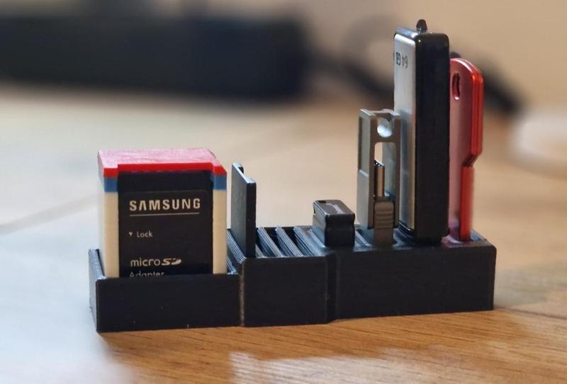 USB SD and MicroSD holder 
