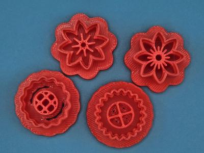 Polymer Clay Cutter Flower Stamp 6
