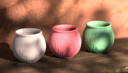 Ribbed Vase