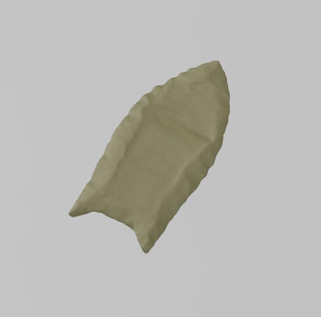 Folsom Paleoindian point replica - retooled