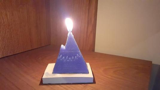 Mold for casting mountain shaped candle