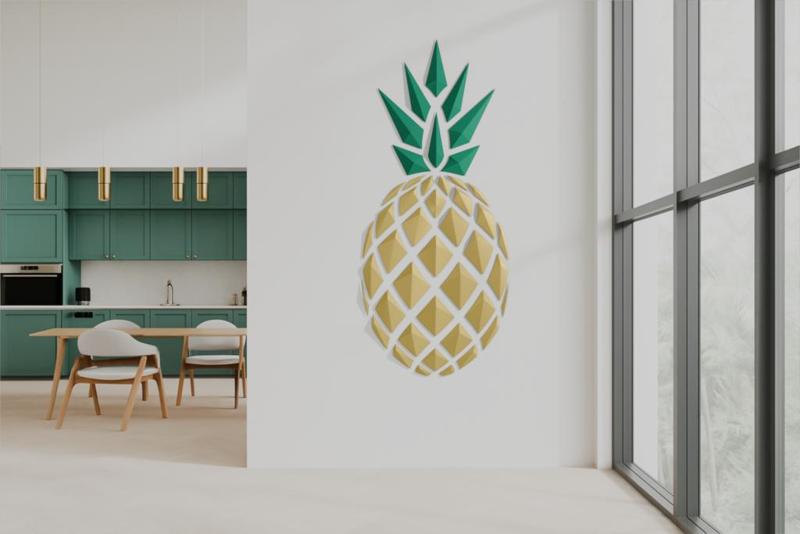 Geometric Pineapple wall art