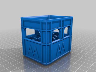 AAA Beer crate battery holder + stackable