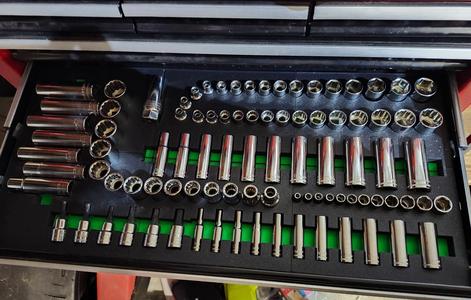 Metric socket drawer organizer
