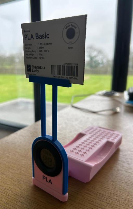 Bambu filament ID card label holder