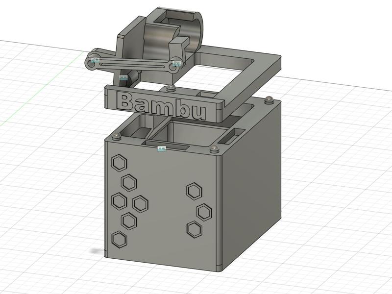 A1 Integrated Flip-Lid Magnetic Detachable Bambu Waste Bin Easy to Clean and Empty