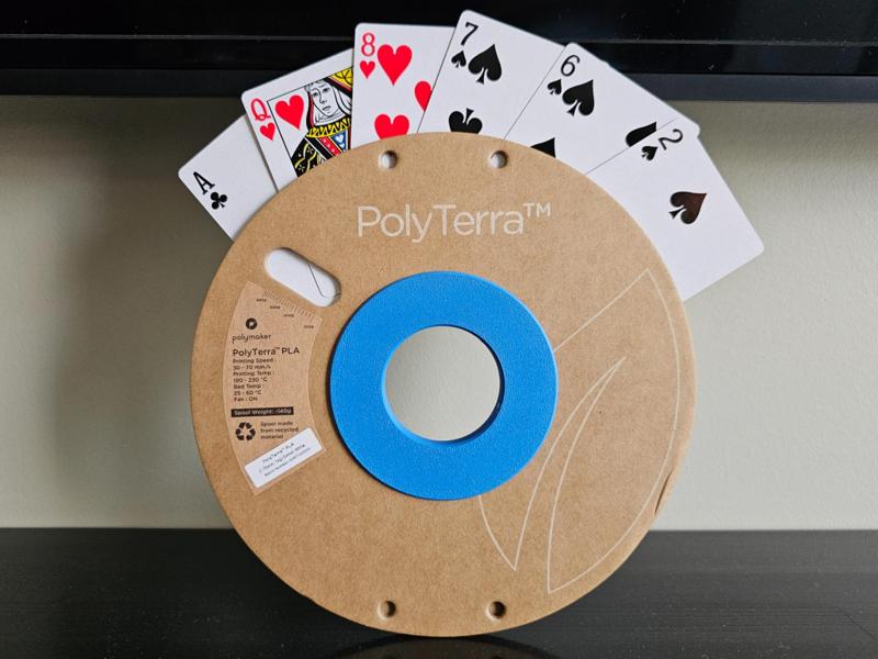 Cardboard Spool Card Holder