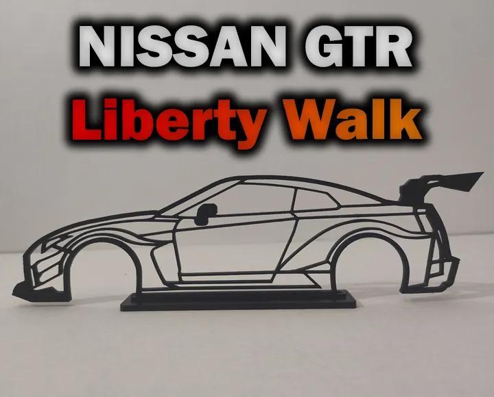 NISSAN GTR Liberty Walk * Car Outline \ WallArt   