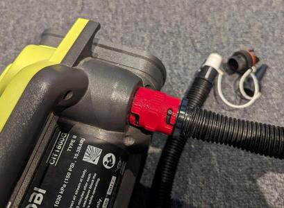 Ryobi One+ Inflator to Kite hose