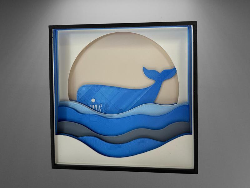 Shadowbox of Blue Whale