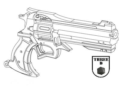 Futuristic western revolver