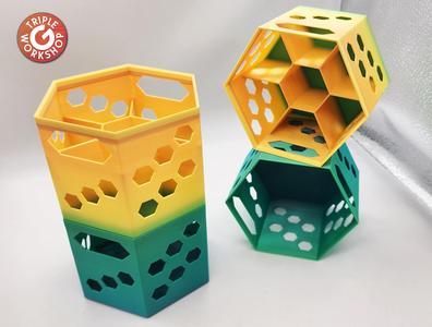 Hex Stacker Crates - Empty or Divided - No supports