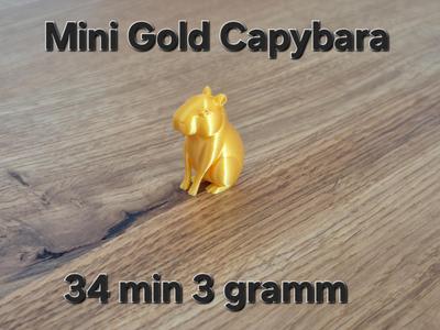 Mini Capybara – refined & cute in Gold PLA Silk