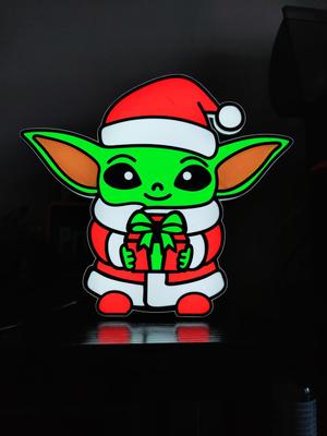 Grogu Christmas present light box (4 colors)