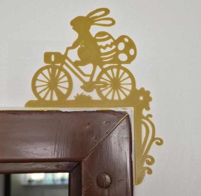 Wallart- Easter bunny corner (doow/window)