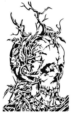Skull Stencil 7