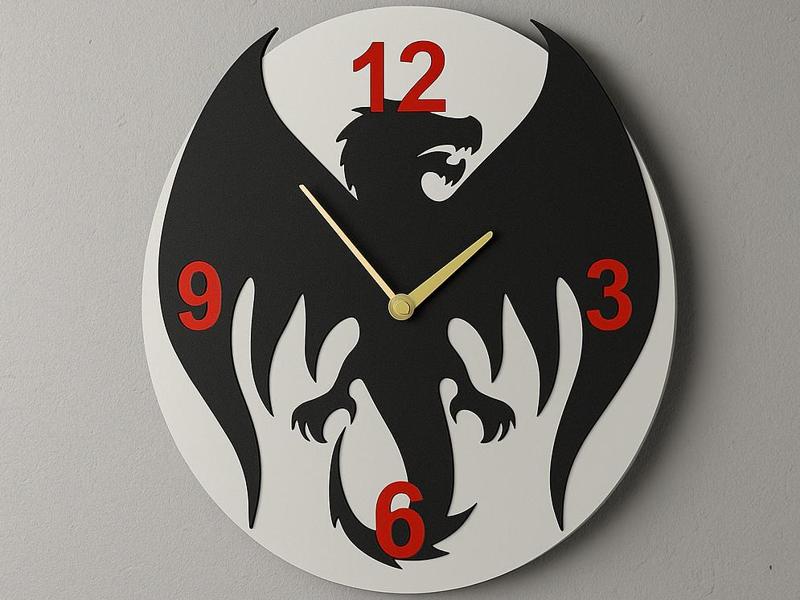 Dragon Clock 16 cm for A1 Mini / A1 / P1S KIT 011