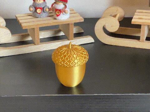 Inspired Liriope's Golden Acorn Box And Ornament