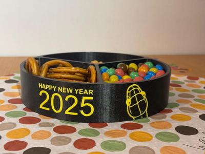 New Year 2025 Snack Tray (3 compartments)   