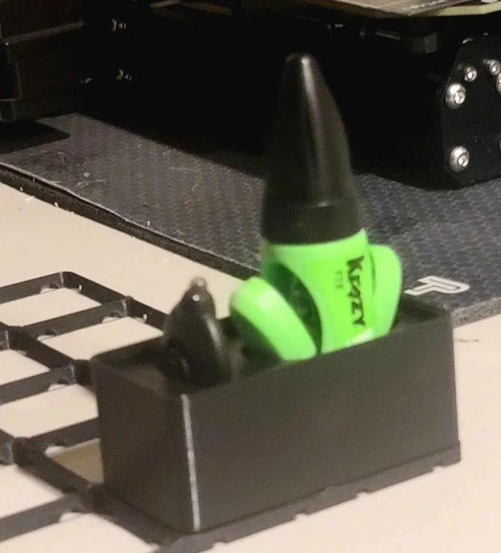 Gridfinity Krazy Glue Light Cure Holder   