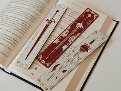 "Blade & Blossom" - Bookmarks Set