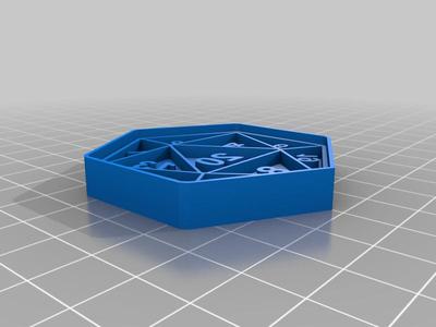 D20 cookie cutter, one piece