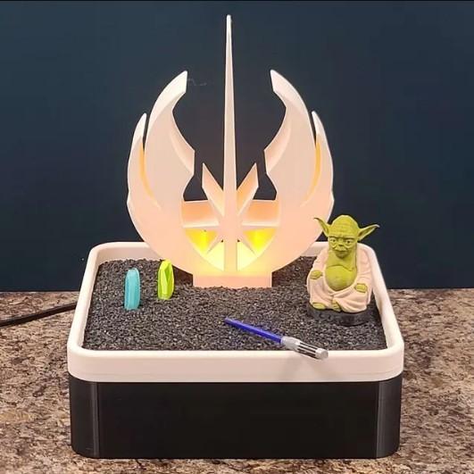 Lighted Jedi Inspired Sand Garden - Fan Art
