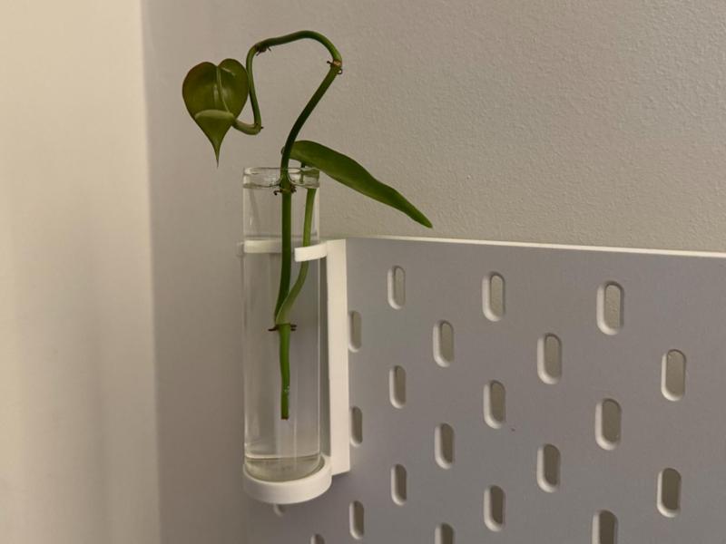 Skadis Glass Tube Plant Holder
