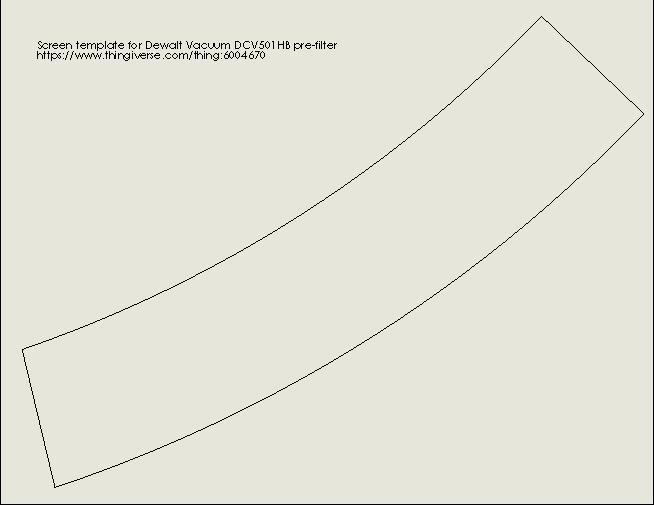 DCV501HB Prefilter screen template